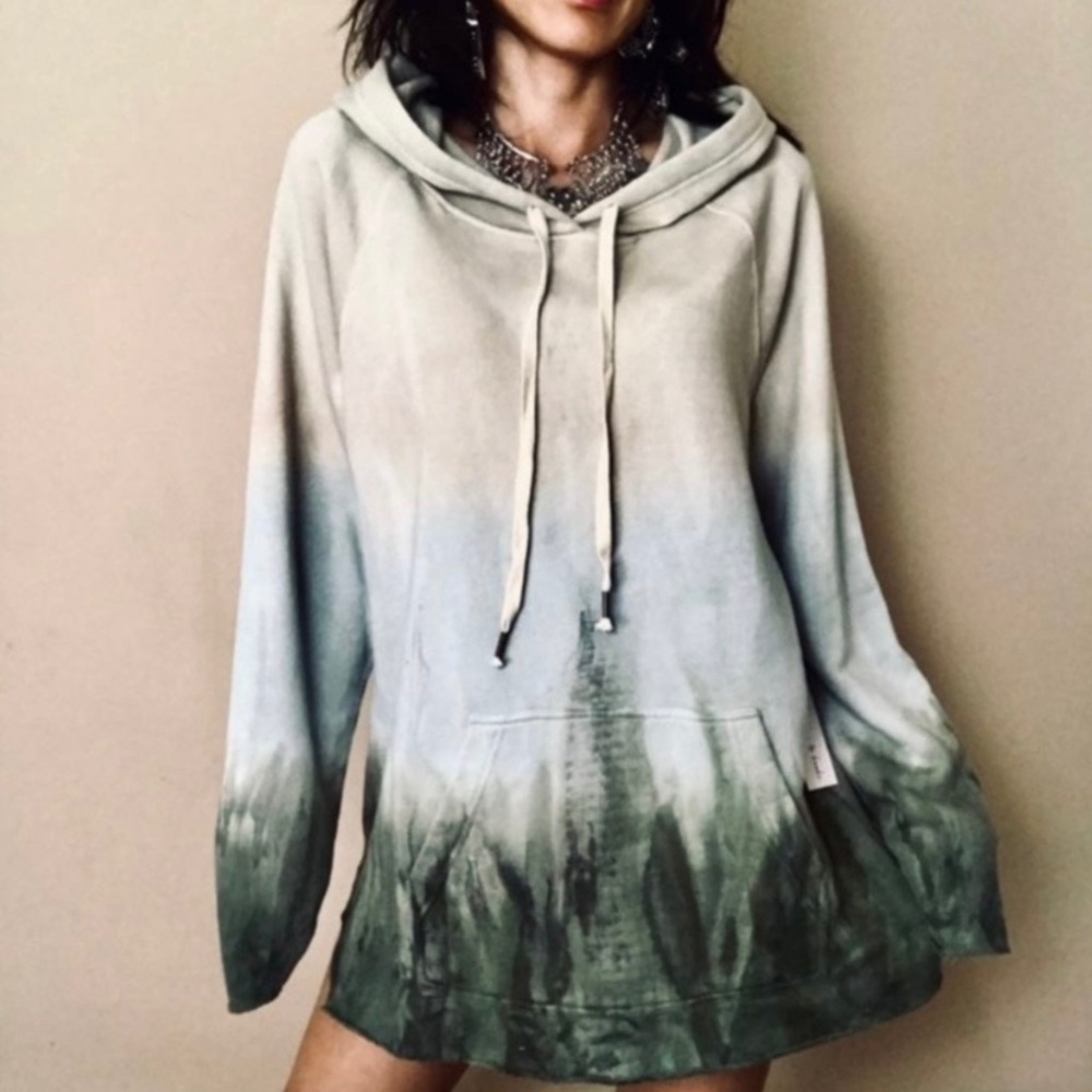 Young Fabulous & Broke Warren Tie Dye Oversized Pullover Hoodie Sz Medium Women‎